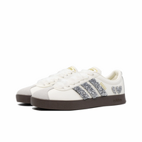 White Sliver-Grey Love Heart - Adidas Samba Custom