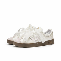 Sliver Baby Pink Lace Wedding Shoes - Adidas Samba Custom