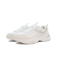 Custom Skechers White Pearl Chain Wedding Shoes