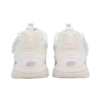 Custom Skechers White Pearl Chain Wedding Shoes
