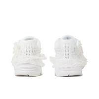 Custom Nike Initiator White Beige Lace Flowers Pearls Wedding Shoes