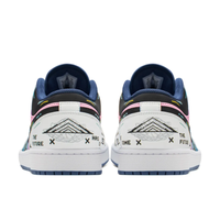 Cyberpunk Pink Blue White Custom Air Jordan 1 Low