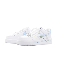 Custom Air Force 1 Low Flower Green Leaf Blue