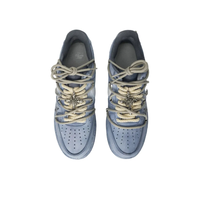 Custom Air Force 1 Low Extra Lace Metal Chain Rose Cross Gray