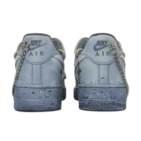 Custom Air Force 1 Low Extra Lace Metal Chain Rose Cross Gray