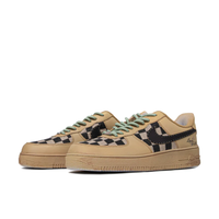 Custom Air Force 1 Low Black White Squares Khaki