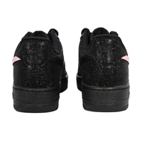 Custom Air Force 1 Low Black Bling Pink Swoosh