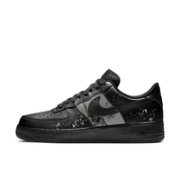 Custom Air Force 1 Low Black Bling Flower Gray