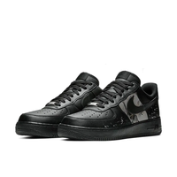 Custom Air Force 1 Low Black Bling Flower Gray
