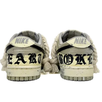 Custom Dunk Extra Thick Lace Black Swoosh Gothic