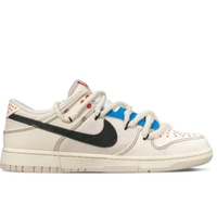 Custom Dunk Extra Lace Blue Black Heart White