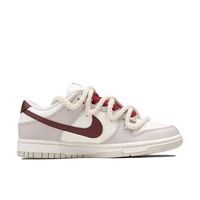 Custom Dunk Extra Lace Dark Red Rose Pink