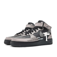 Custom Air Force 1 Mid Bandage Skeleton Black Mocha
