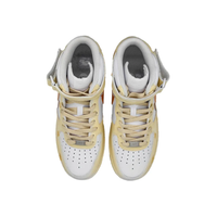 Custom Air Force 1 Mid Ginkgo Leaf Light Yellow Orange Swoosh