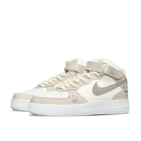 Custom Air Force 1 Mid Khaki Dog Paw