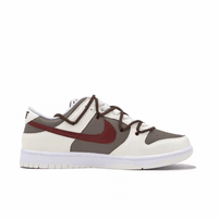 Custom Dunk Christmas Grey Dark Red Snowflake And Elk Print