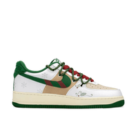 Custom Air Force 1 Christmas Light Brown Green Red Christmas Tree Snowflake Print