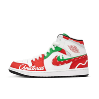 Custom Air Jordan 1 Christmas Red Green White High