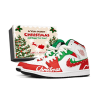 Custom Air Jordan 1 Christmas Red Green White High
