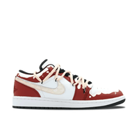Custom Air Jordan 1 Christmas Red White Snow Santa Claus Low