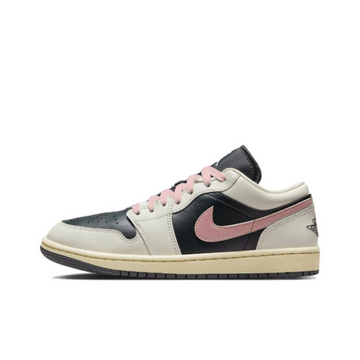 Custom Air Jordan 1 Beige Black Pink Low