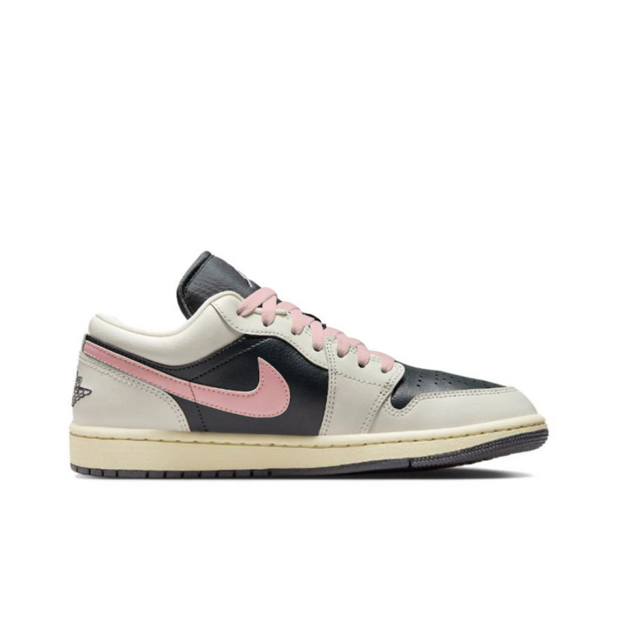 Custom Air Jordan 1 Beige Black Pink Low