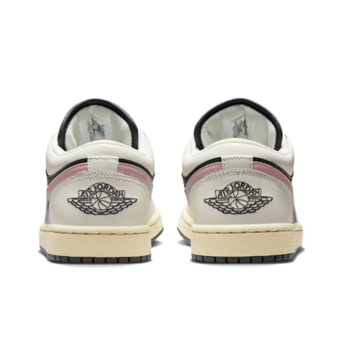 Custom Air Jordan 1 Beige Black Pink Low