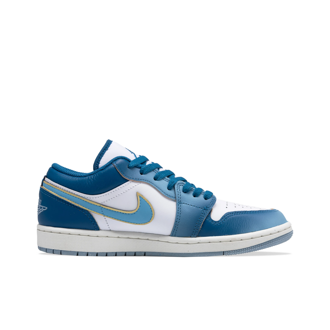 Custom Air Jordan 1 Blue Blooming Lotus Painting Low
