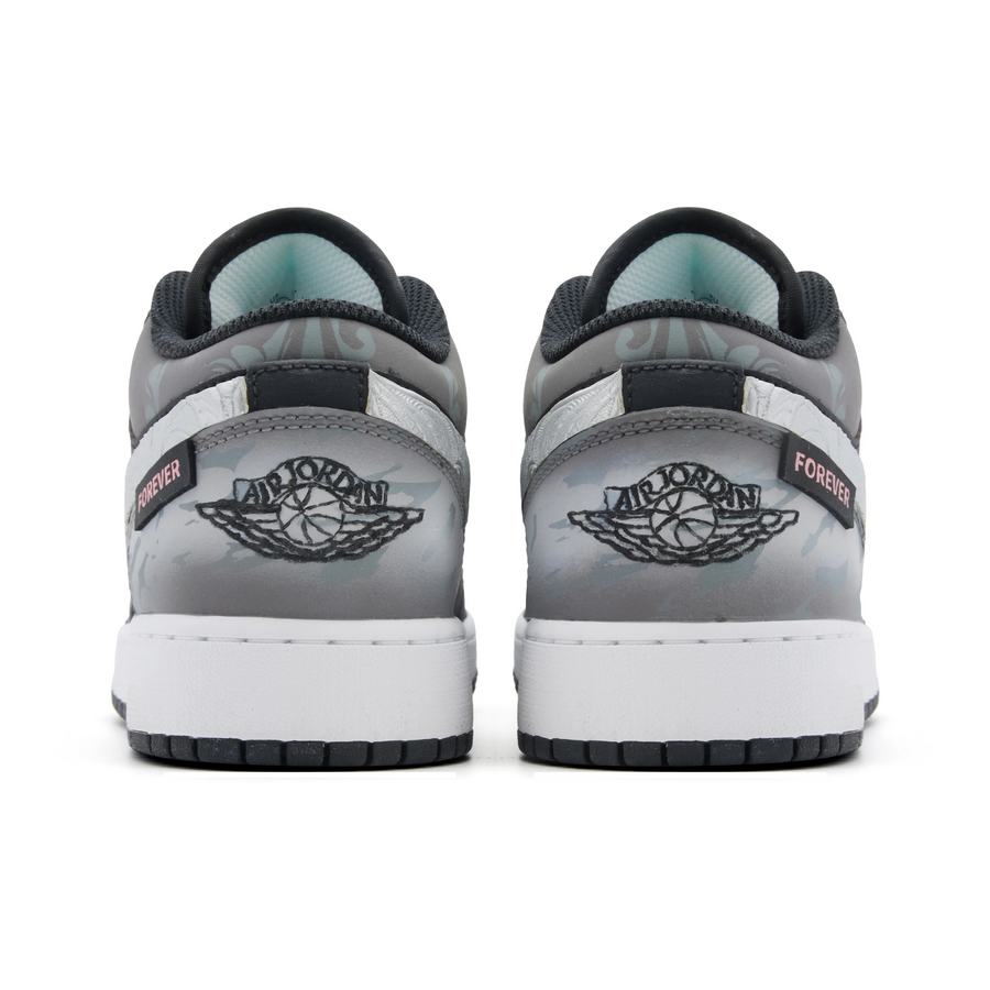 Custom Air Jordan 1 Gray-black Gradient Low