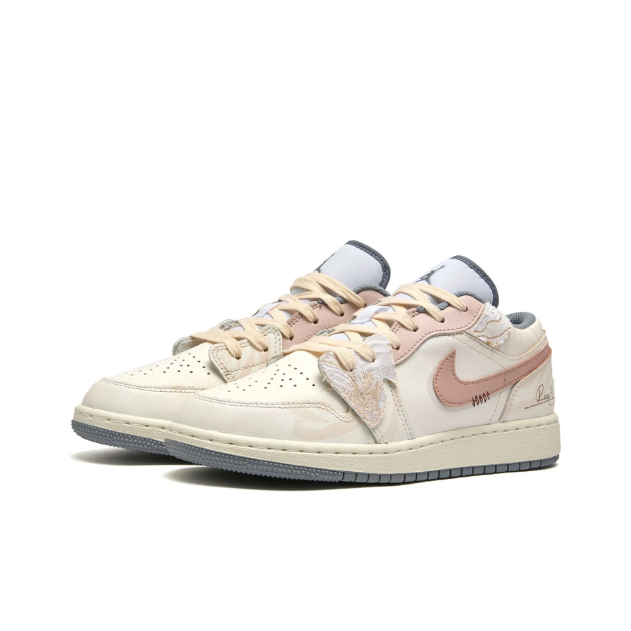 Custom Air Jordan 1 Beige Pink Low