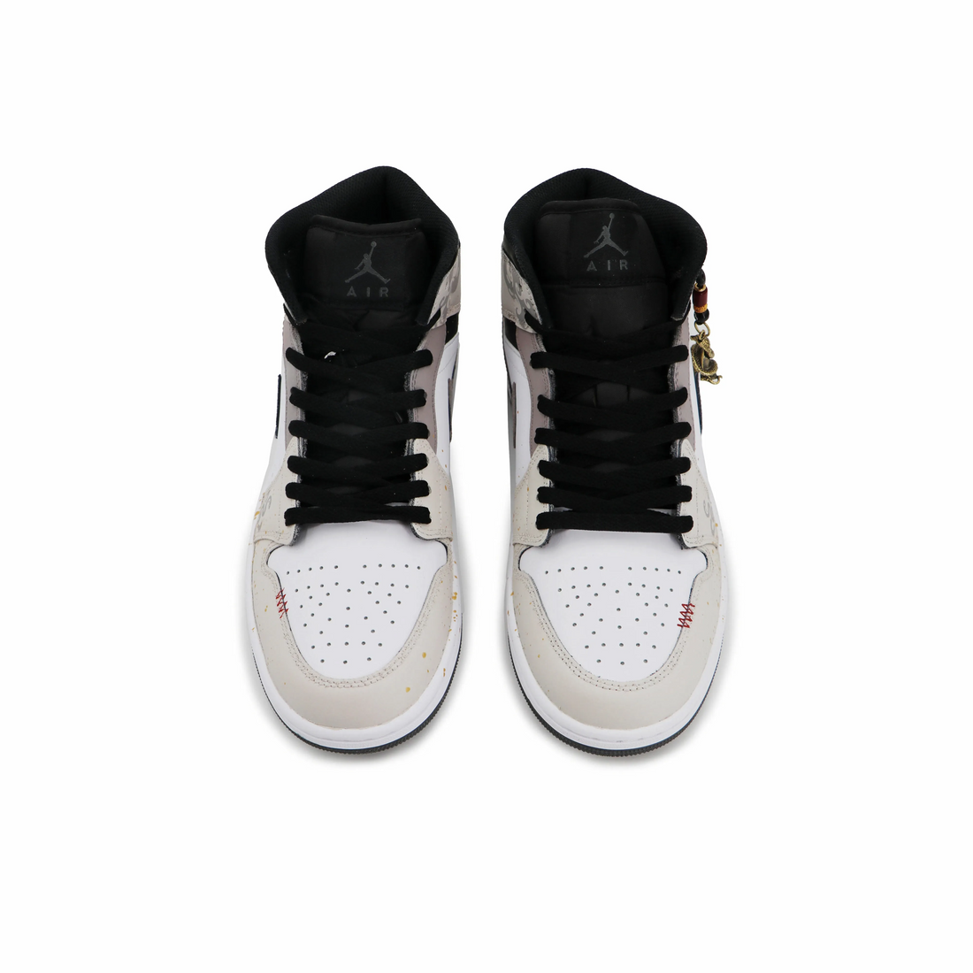 Custom Air Jordan 1 Grey Black Snake Scales