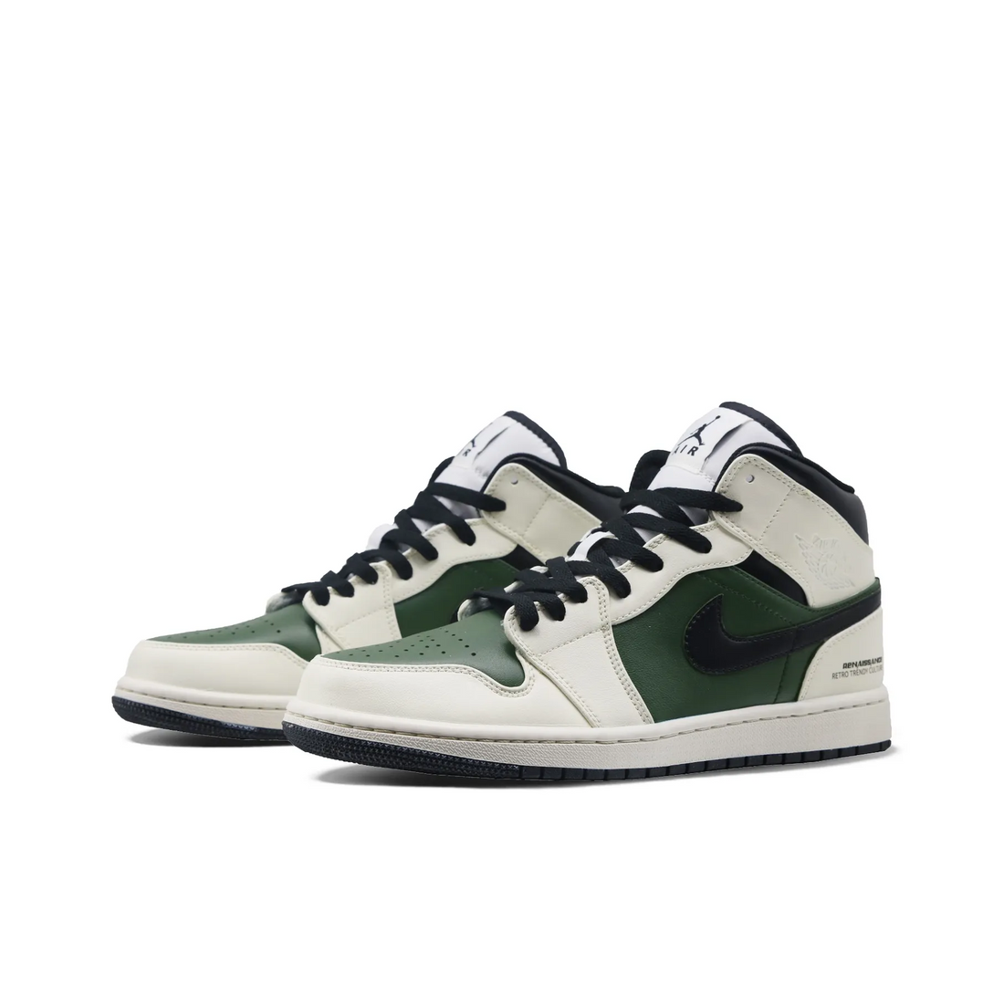 Custom Air Jordan 1 Off-white Dark Green Black