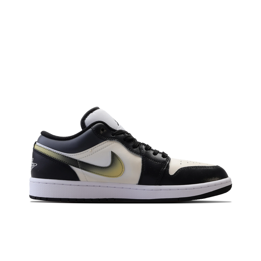 Custom Air Jordan 1 Black Gold Graffiti Low