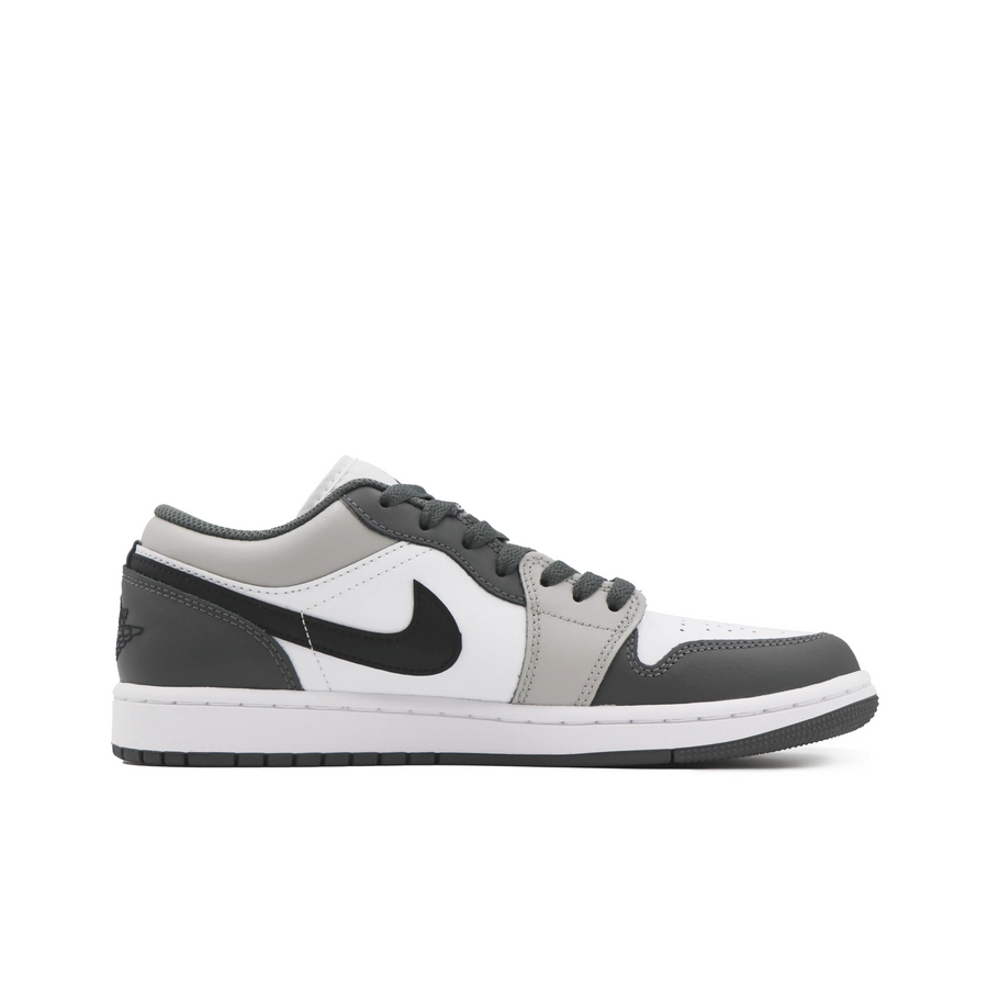 Custom Air Jordan 1 Grey Black Snake Scales Low