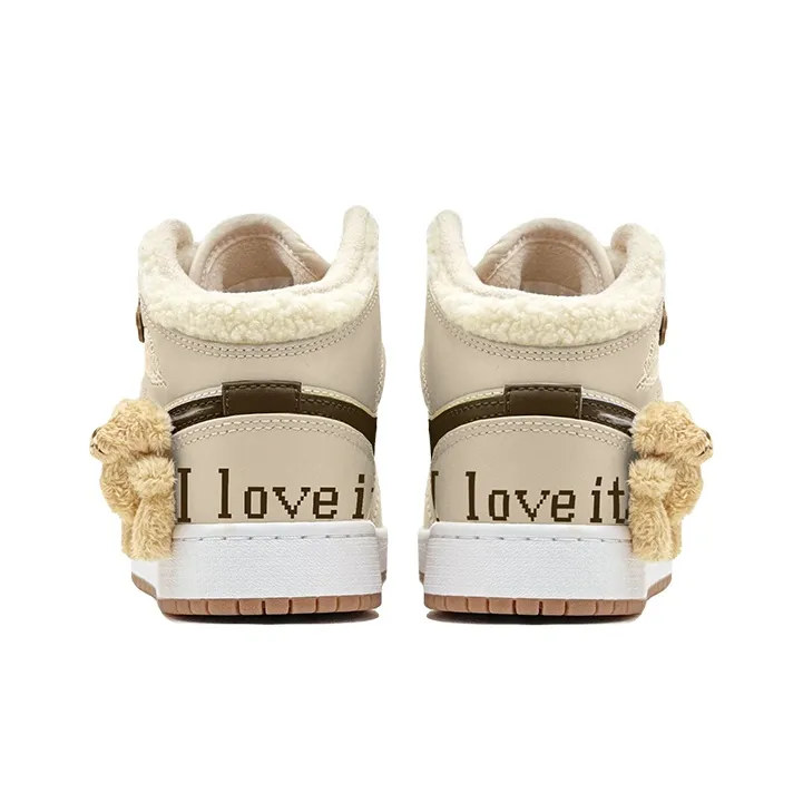 Custom Air Jordan 1 Light Brown Chocolate Little Bear