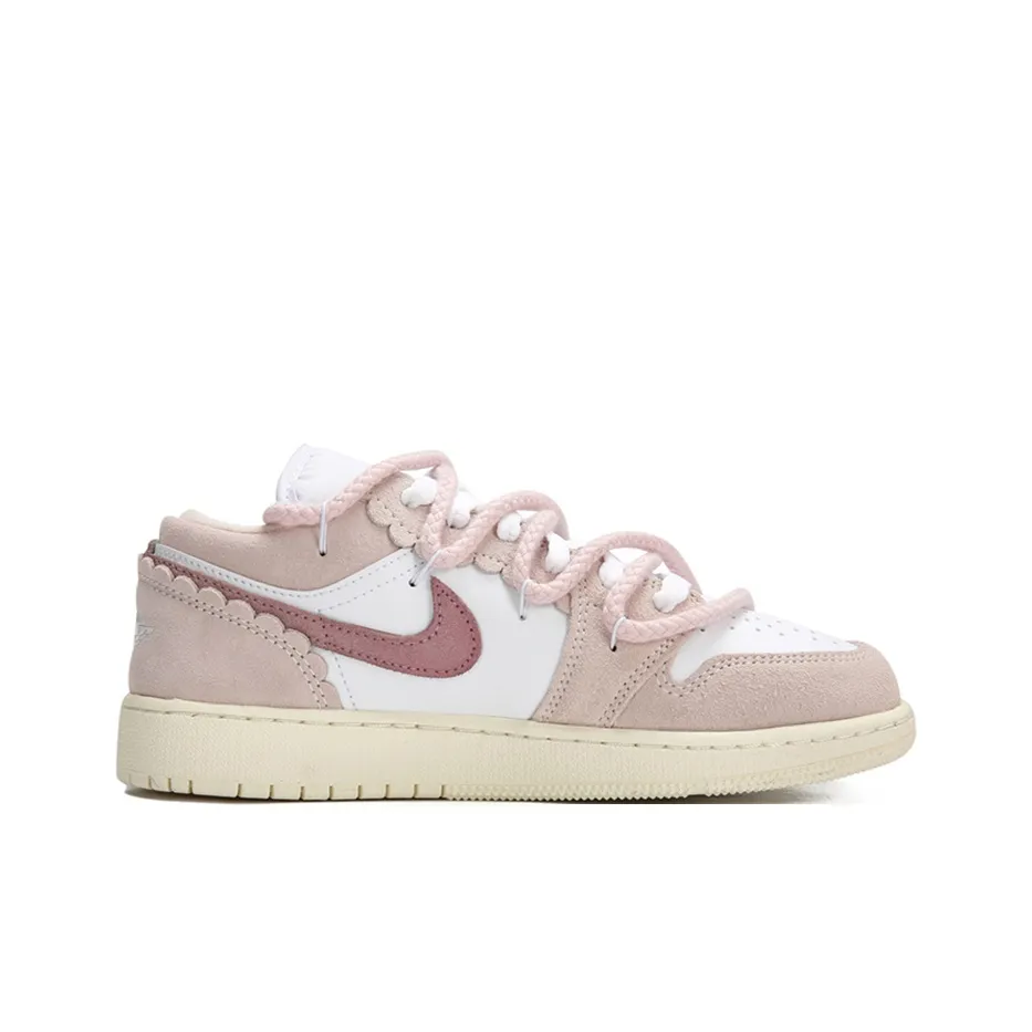 Custom Air Jordan 1 Grey Pink Low