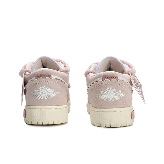 Custom Air Jordan 1 Grey Pink Low