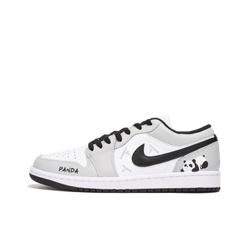 Custom Air Jordan 1 Off White Black Panda Cartoon Low