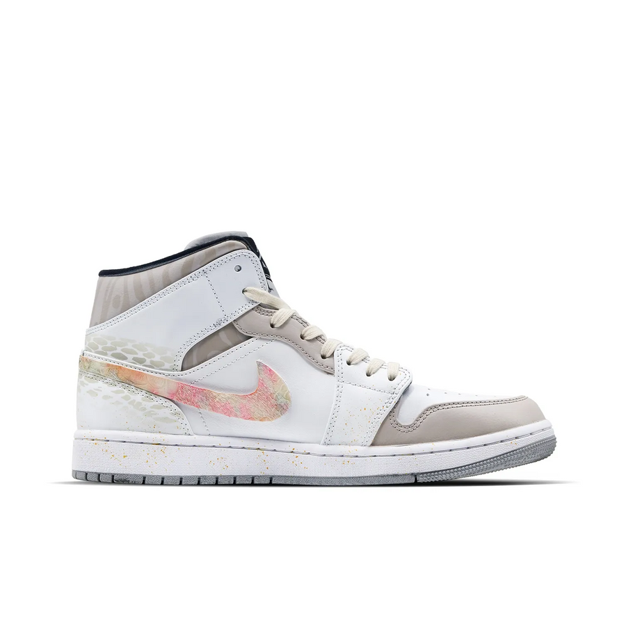 Custom Air Jordan 1 Milky Brown Colorful Swoosh High