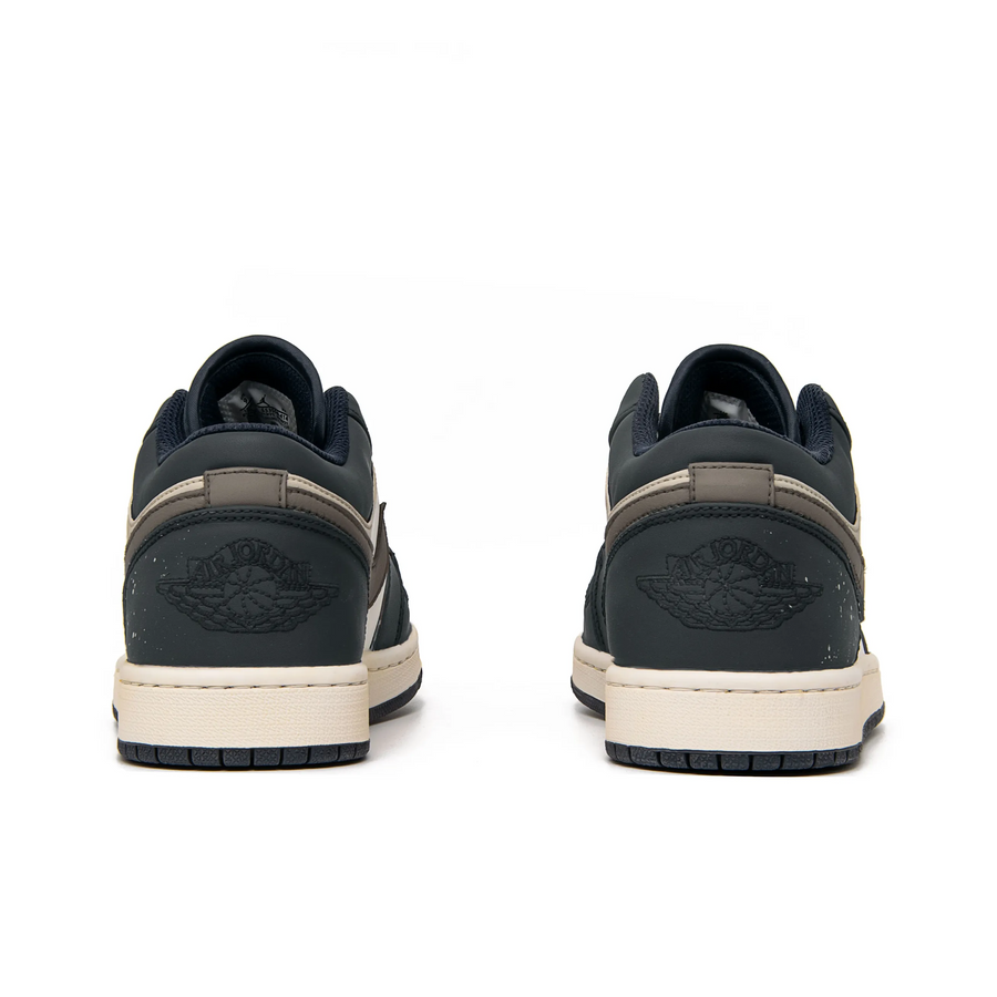 Custom Air Jordan 1 Black Brown White Ink Splash Low
