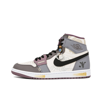 Custom Air Jordan 1 Blue Purple Brown Orchid Theme High