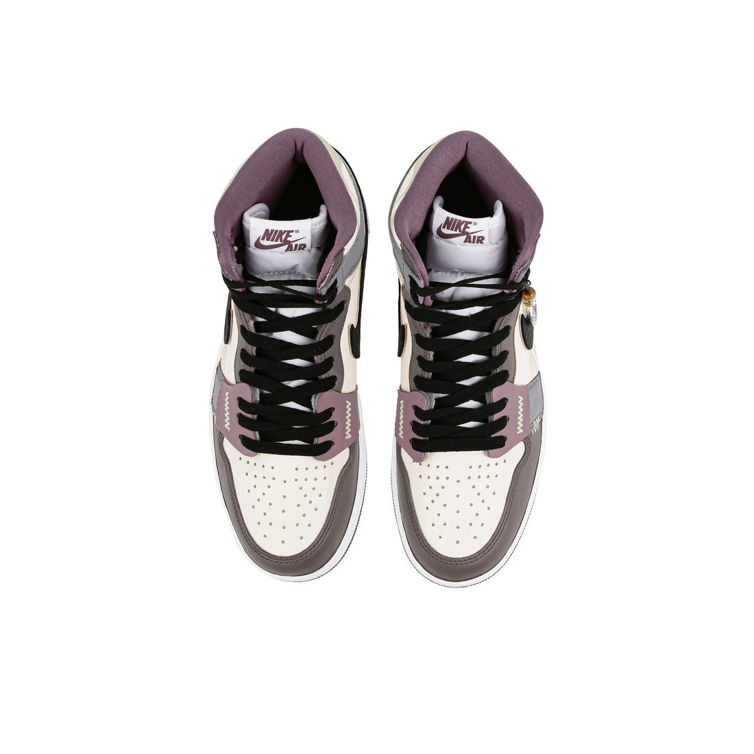 Custom Air Jordan 1 Blue Purple Brown Orchid Theme High