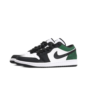 Custom Air Jordan 1 Black White Green Gray Texture Low