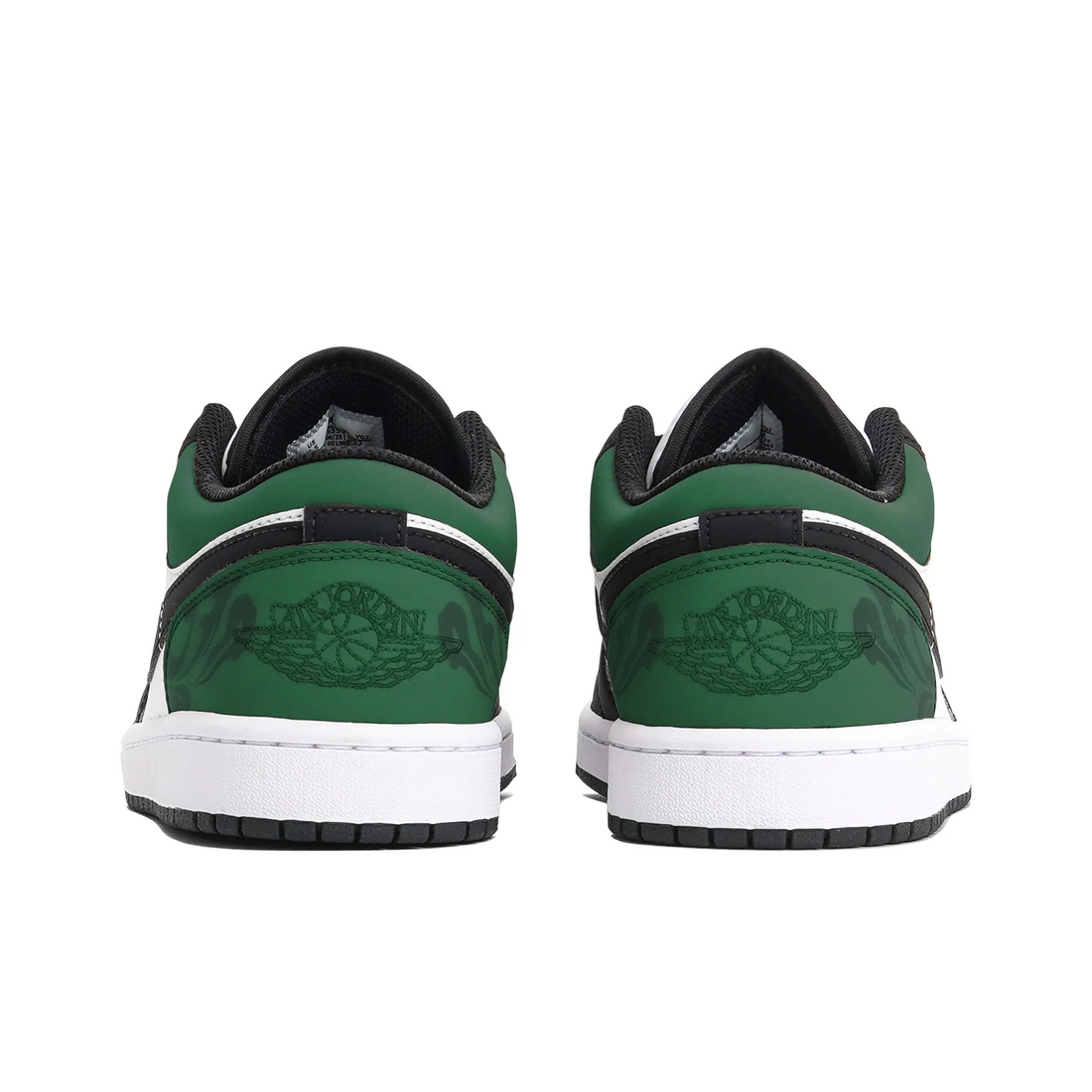 Custom Air Jordan 1 Black White Green Gray Texture Low