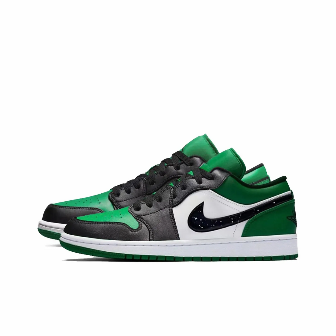 Custom Air Jordan 1 Green Black White Low