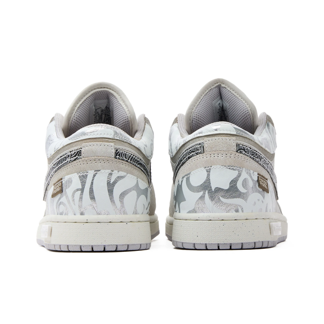 Custom Air Jordan 1 Light Grey Black Graffiti Low