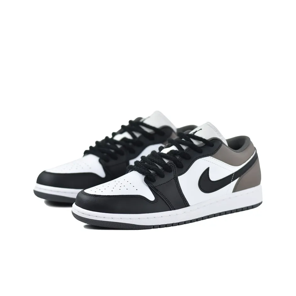 Custom Air Jordan 1 Black Grey White Low