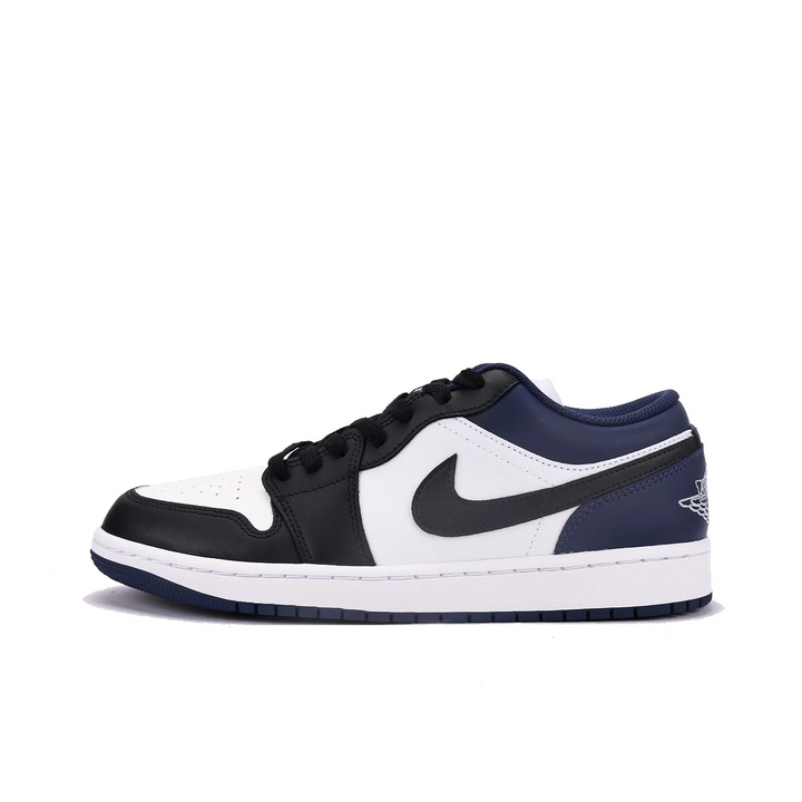 Custom Air Jordan 1 Black Dark Blue White Low