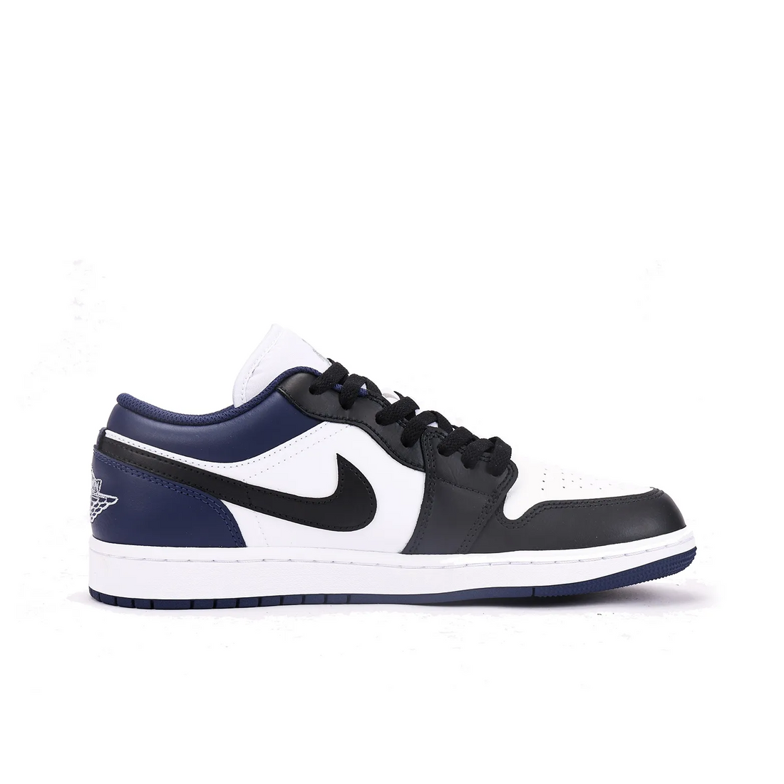 Custom Air Jordan 1 Black Dark Blue White Low