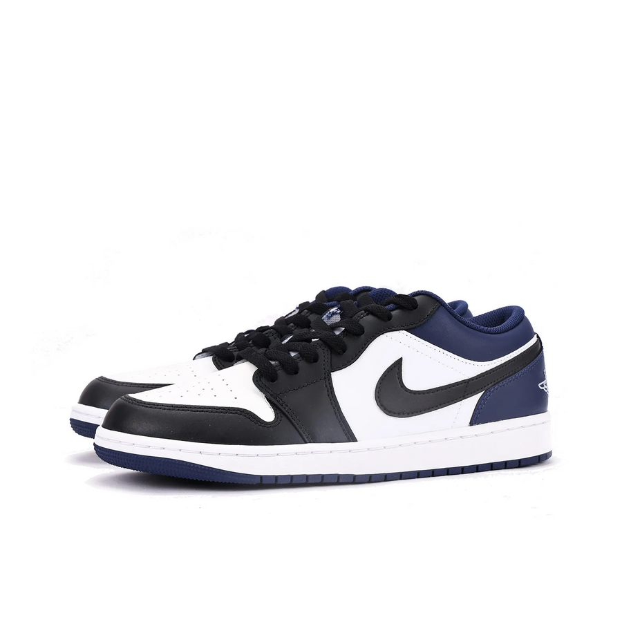 Custom Air Jordan 1 Black Dark Blue White Low